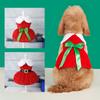 New Pet Christmas Clothing Cat Dog Red Dress Warm Bow Frock Santa Claus Clothes Kitten Puppy Christmas Gifts Pets Supplies