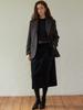 Laleugo High Waist Pintuck Skirt (Black)