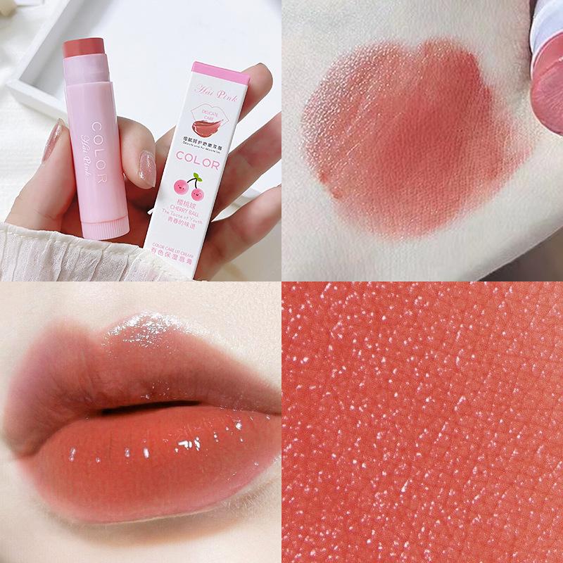 HAIPINK 3er-Pack farbiger Lippenbalsam: Spendet Feuchtigkeit, reduziert Lippenfältchen, verhindert Rissbildung