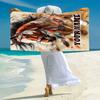 1PC Custom Name Native American Horse Art Beach Towel Highly Absorbent And Sand-Resistant Towel for Swimming, Pool, Yoga, And Travel Lightweight