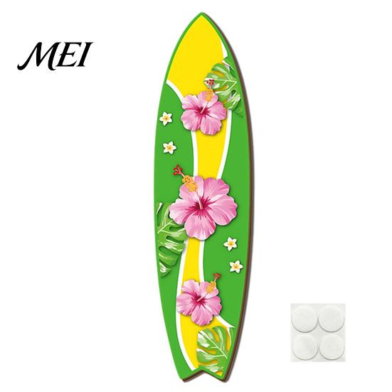 Tropical Beach Vibes Decor Hawaiian Surfboard Wall Art, Wooden Sign, Summer Aloha Theme Hanging Plaque for Living Room Kids Room, Coastal Ocean Themed