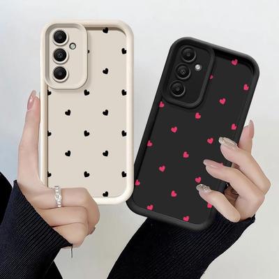 Miękkie etui do Samsung Galaxy A26 A22 A24 A13 A36 A32 A34 A23 A12 A56 A33 A16 A14 Czarny Serce Miłości