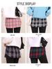 Plaid Layered Sweater Skirt for Women - Autumn/Winter Bottoming with Faux Hem To Cover Hips.