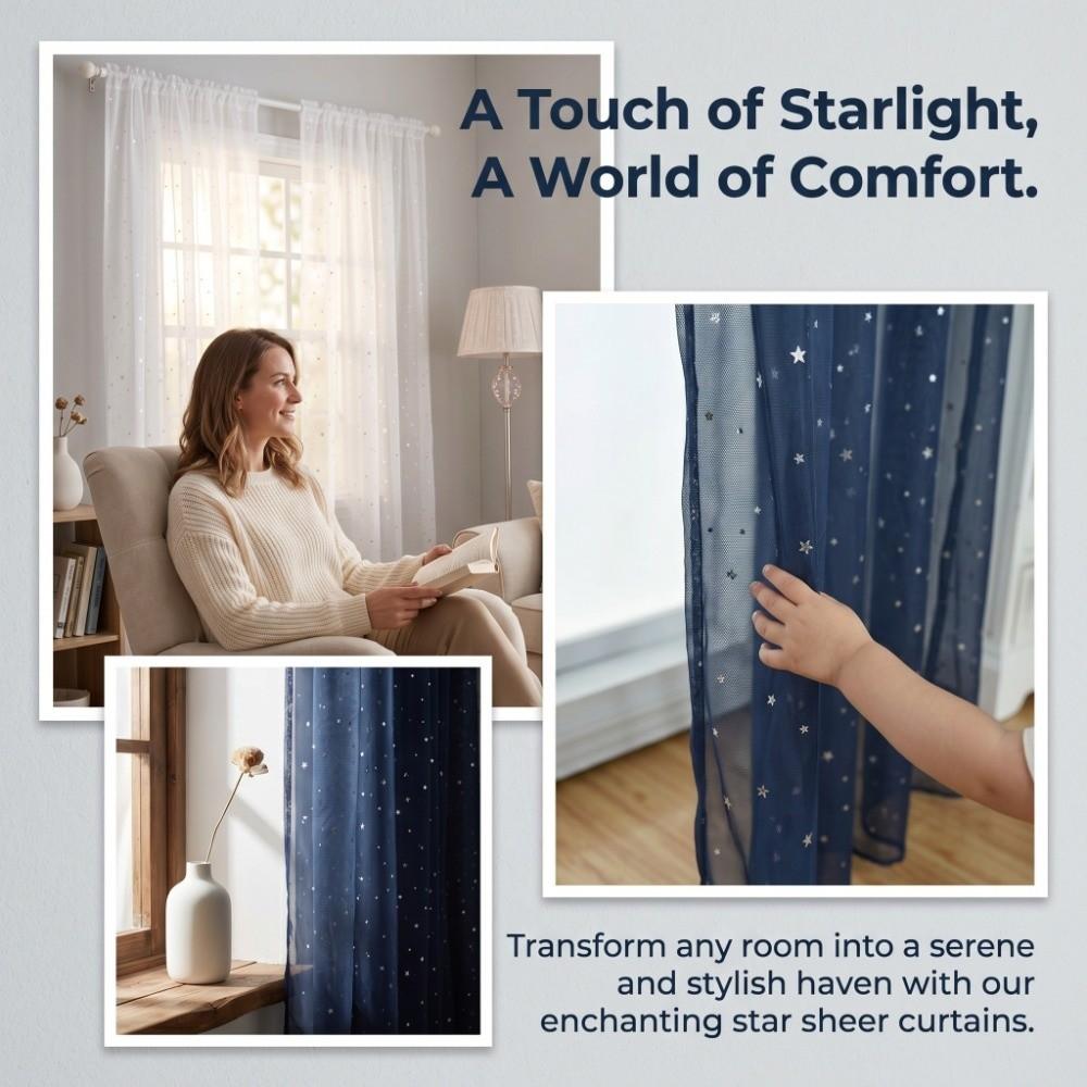 Polyester Tulle Curtain Tulle Window Drape Romantic Voile Curtain Bedroom Living Room Nursery