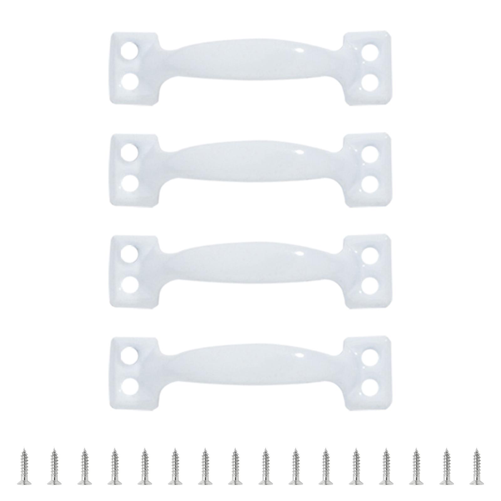 

4 шт. Ручки для ящиков амбарных дверей, металлические ручки для шкафа, железные ручки для мебели для украшения дома 3 белый