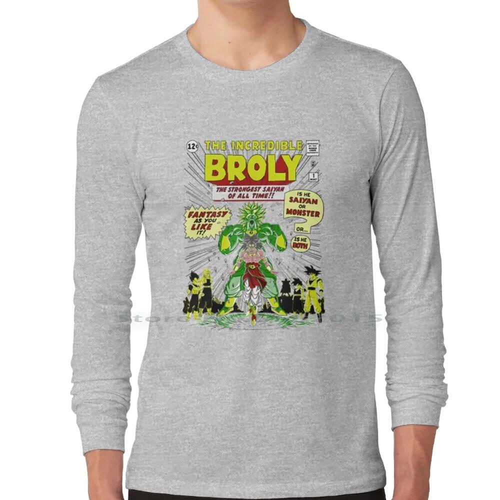 The Incredible Broly T Shirt 100 Cotton Rbrow Super Cartoons Animation Anime Manga Tv Z Broly Idea Quote Sayings Funny Humor