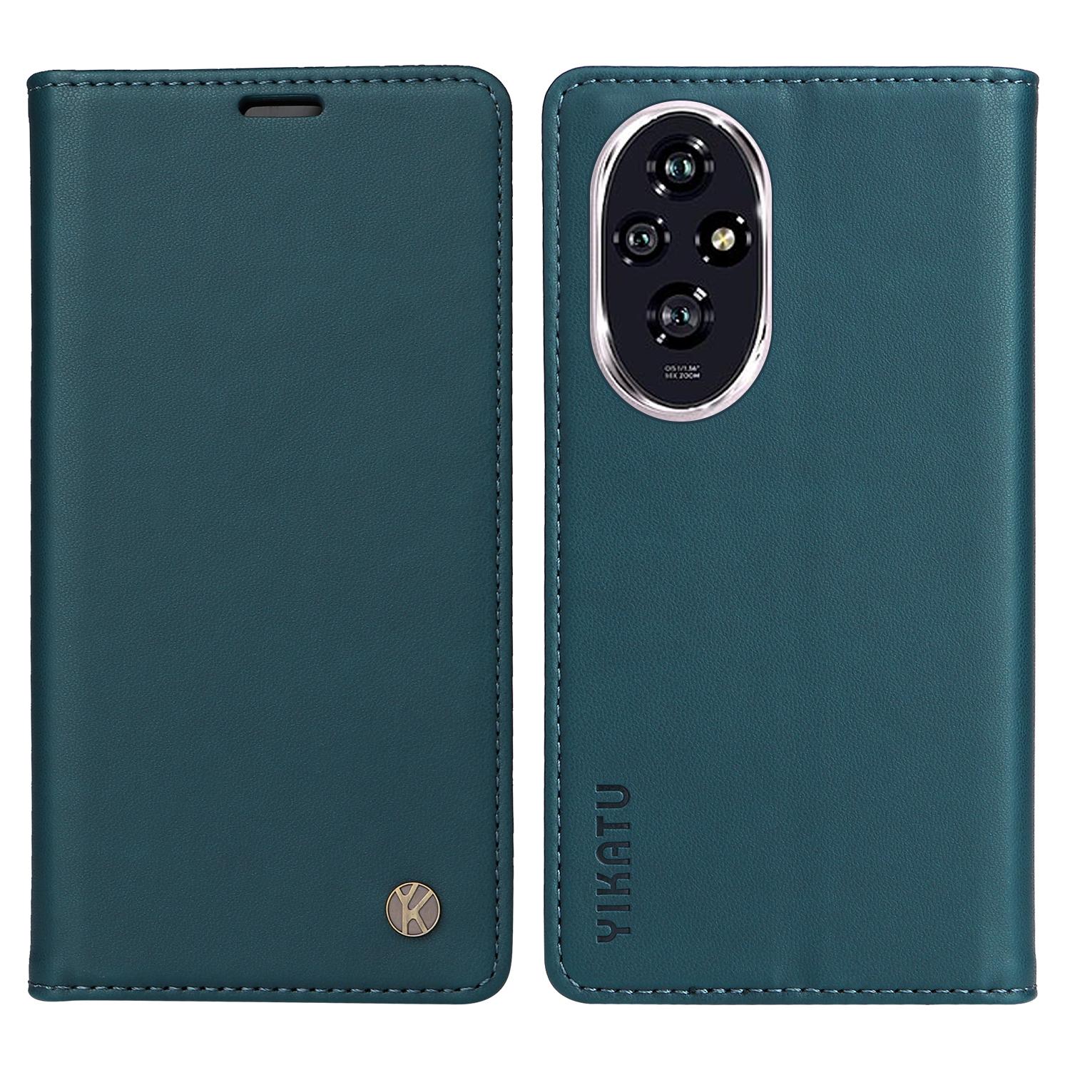 

YIKATU YK-001 For Honor 200 5G Stand Case Magnetic Closure PU Leather Phone Cover Green