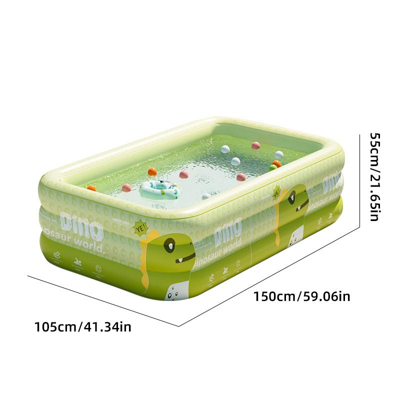 non-toxic 1.5-2.6M PVC Inflatable Swimming Pool Children's Cute Home Outdoor Large Pool for Family for Backyard Baby Indoor Bath Bathtub