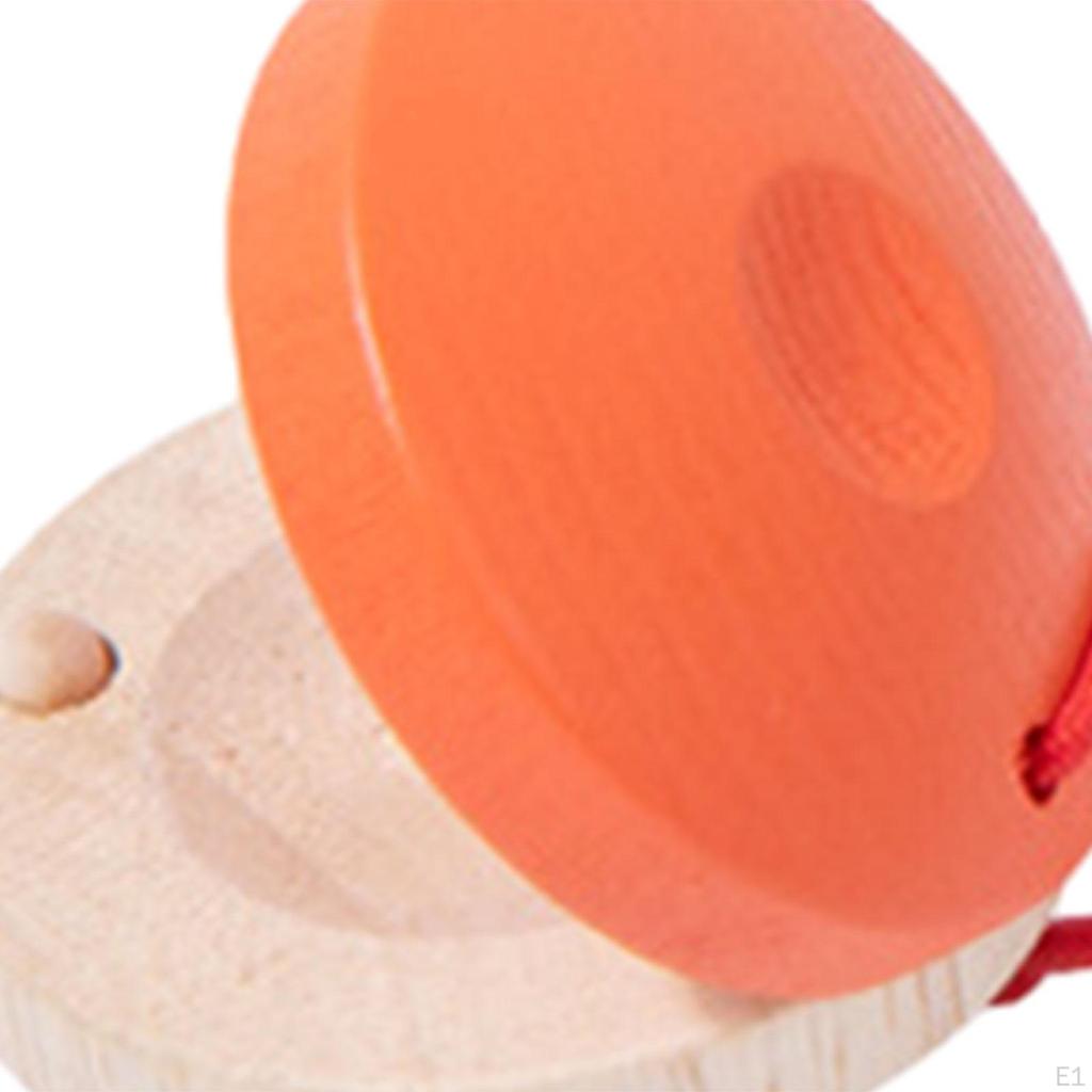 Wooden Castanet Baby Rhythm Toy Portable Instruments Percussion Instrument
