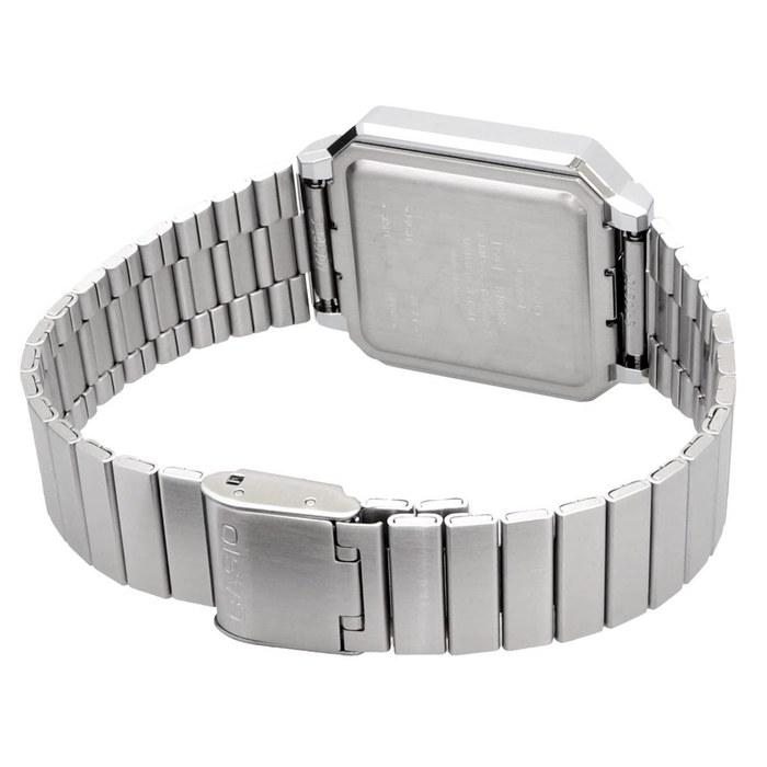 Casio Digital Watch A100WE-7B Men's Silver/Gray
