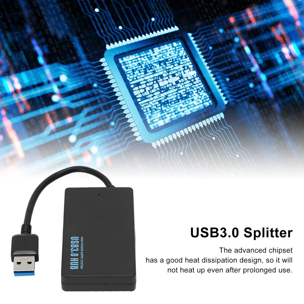 USB3.0 Hub 4 Ports Good Heat Dissipation 5Gbps High Speed   USB3.0 Splitter Docking Station