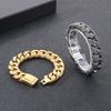 Kalen 19-21cm Long Stainless Steel Men's Bracelet Vintage Biker Party Fashion Jewelry Metal Polka Dot Chain Thick Accessories