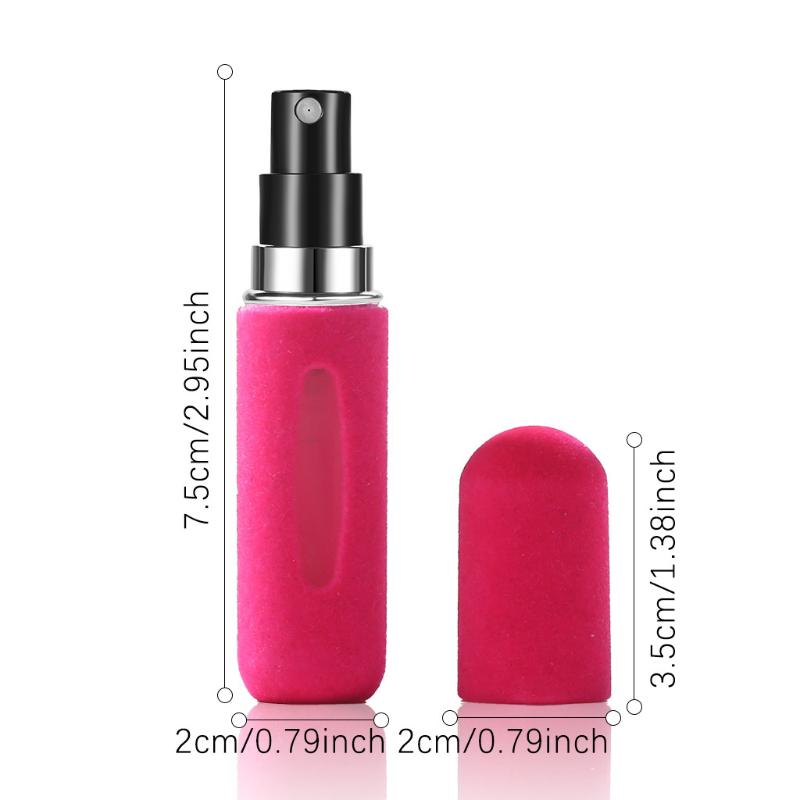 5ml Mini Perfume Bottle Leak-proof Empty Spray Rotating Bottle Refillable Spray Atomizer Bottle Portable Cosmetic Containers