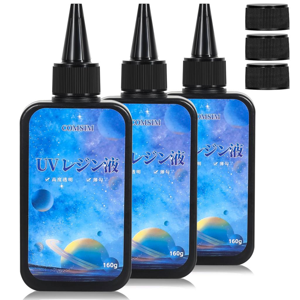 COMSIM Resin Liquid 480G Large Capacity Compatible with UV Resin Liquid Highly Transparent Refill Hard Type Molding Resin Liquid DIY Handmade