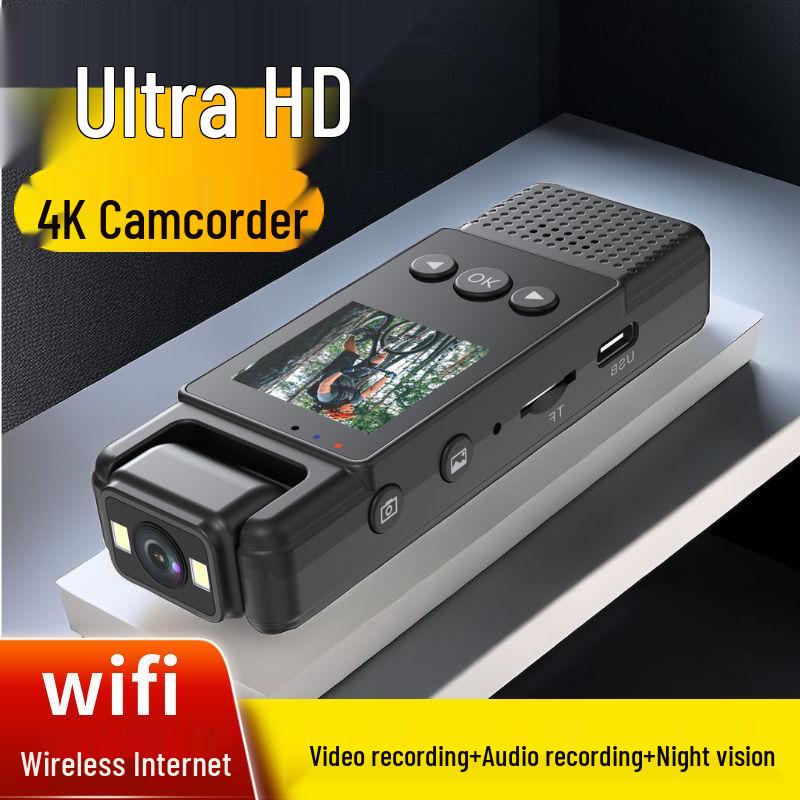 Professional HD Wearable Camcorder with WiFi and Screen for Cycling or Law Enforcement