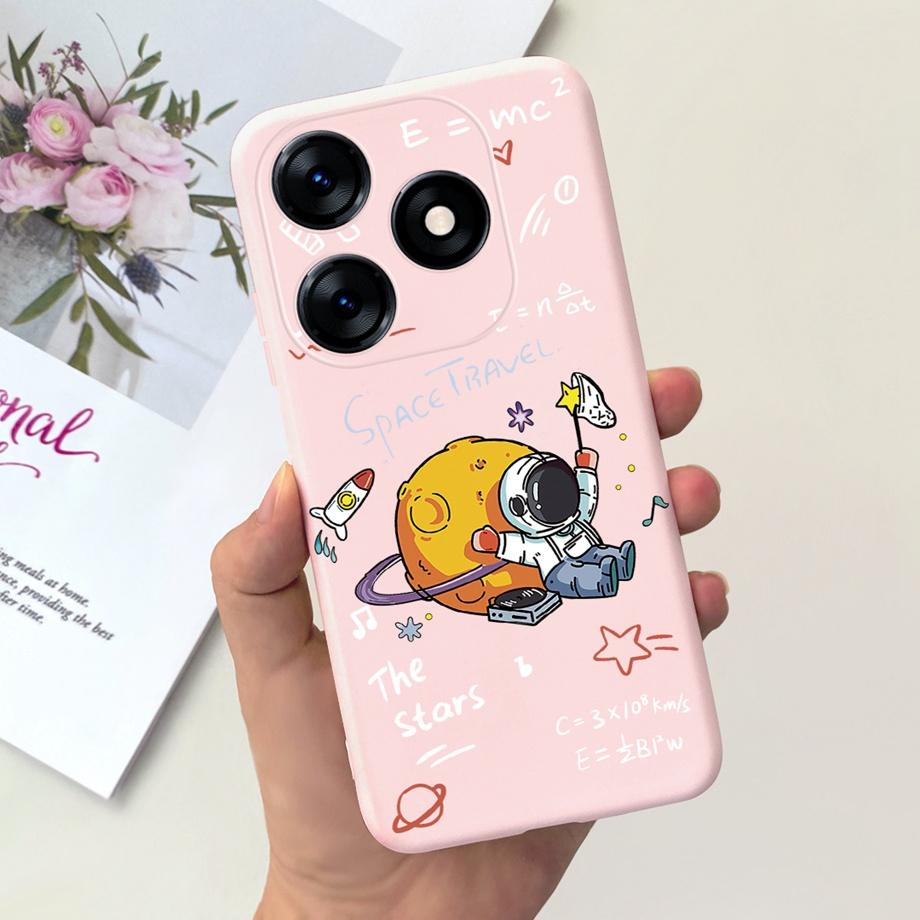 For Tecno Spark 10C KI5k KI5m Case Tecno Spark 10 Pro Spark10 Back Cover Shockproof Liquid Silicone Coque Astronaut Dinosaur
