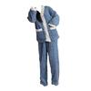 Warm Home Suit Cozy Winter Loungewear Set for Women Thermal Pajamas with V-neck Long Sleeve Tops Wide Leg Pants