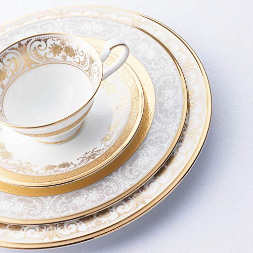 Noritake Georgian Palace Bone China Cup and Saucer (for Both Coffee and Tea), 220cc, T59587/4858
