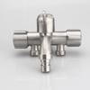 304 Stainless Steel Three-Way Faucet 1/2" Double Outlet Multi-Purpose Faucet Independent Switches 1 In 3 Out