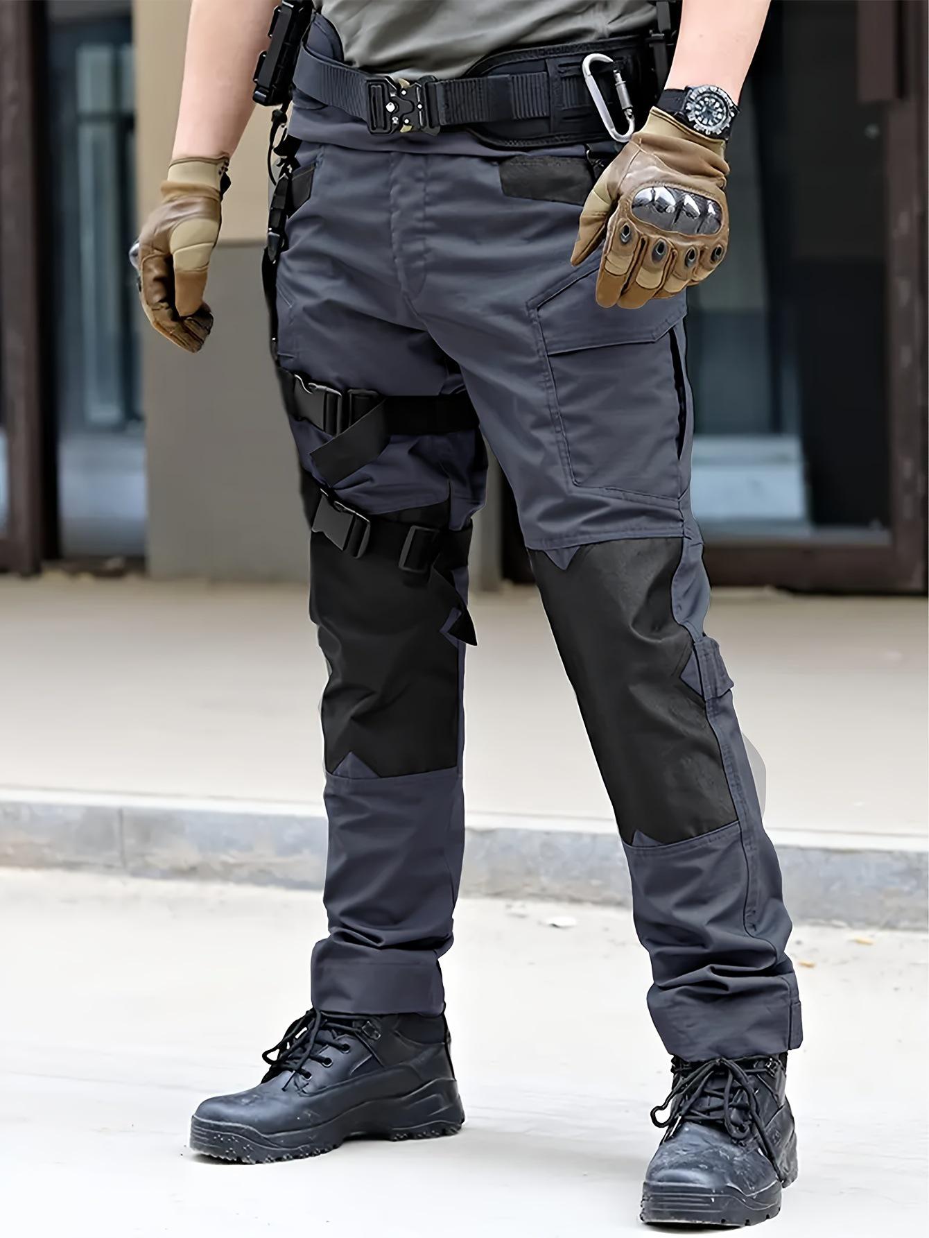 Men s Quick-Dry Versatile Camouflage Tactical Pants – Wear-Resistant Workwear Fashion Small серый