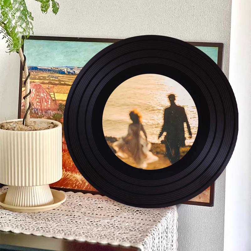 Sunset Romance Vinyl Ornament: Personalized Home Decor Gift