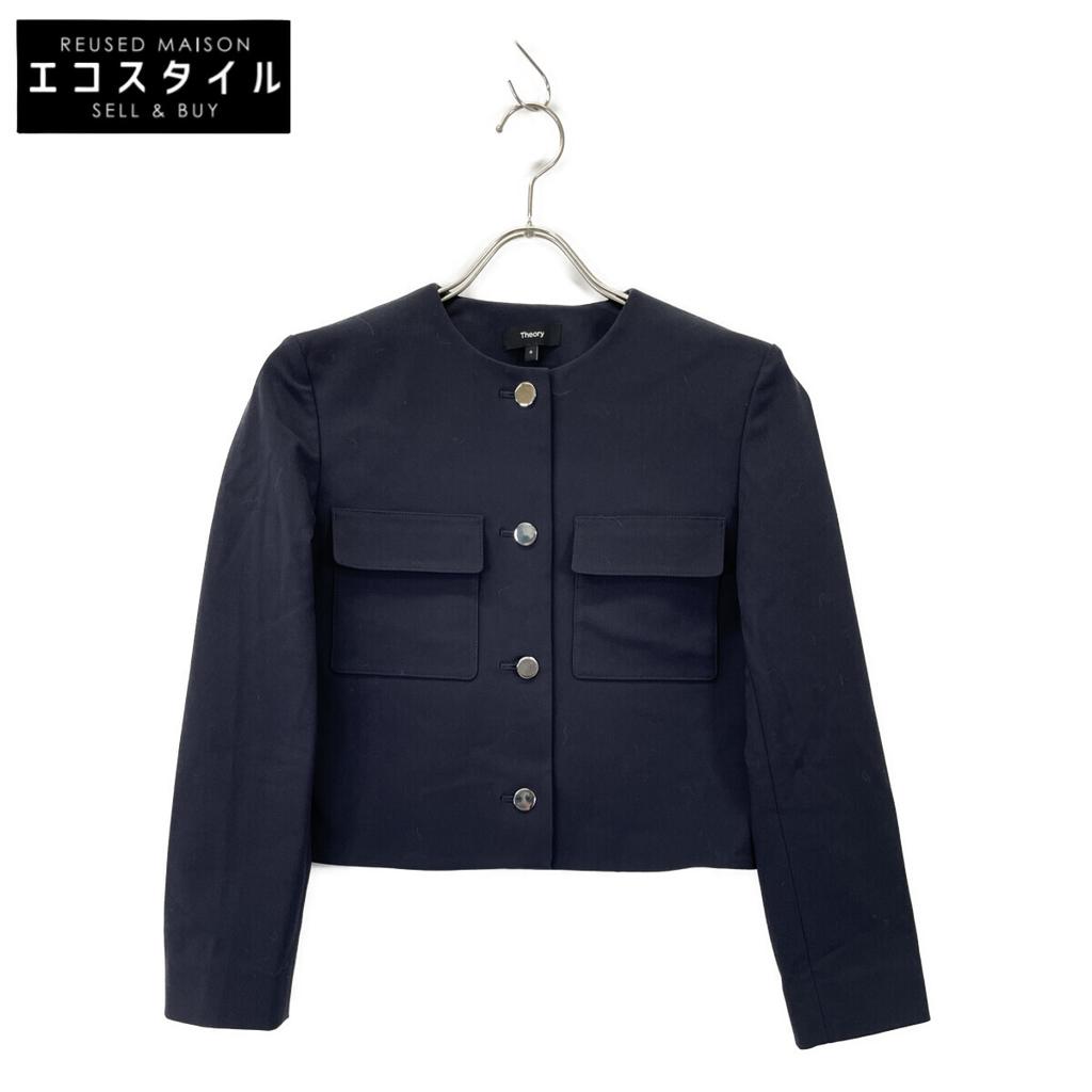 Theory 24 Year Navy NEOTERIC TWILL LS PATCH Jacket Jacket 0 blackUsed