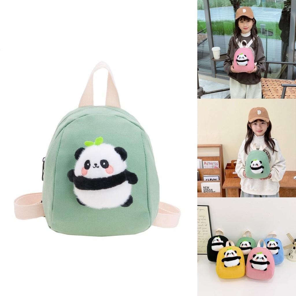 Adorabile Zaino Peluche Panda Cartone Animato Per Bambini Con Materiale In Tela Traspirante