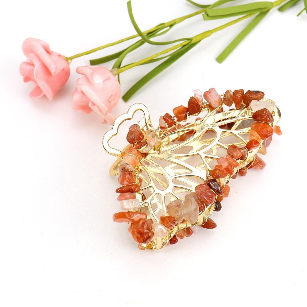 Crushed Stone Hair Clip Non-slip Butterfly Crystal Hairpin Elegant Hair Claw  Party