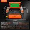VEVOR 80W CO2 Laser Engraver, 51 x 71 cm(20 x 28 in), 500 mm/s(19.7 IPS) Laser Cutter Machine with 2-Way Pass Air Assist, Compatible with LightBurn