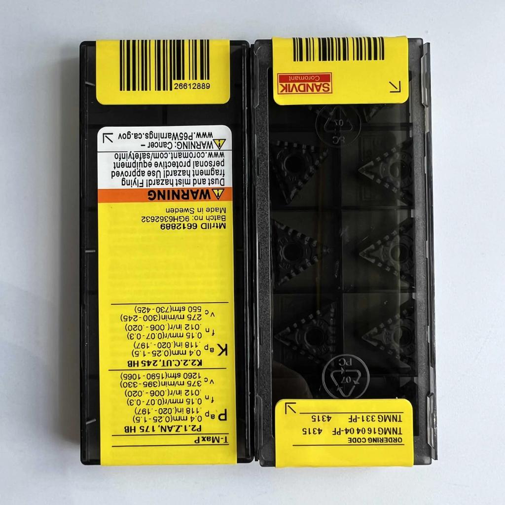 Original Sandvik / TNMG160404-PF 4315 / CNC Lathe Carbide Blade 10 Pcs