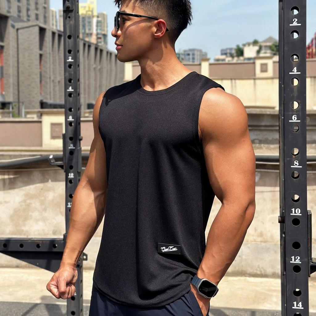 Quick Dry Bodybuilding Tank Tops Men Summer Casual Sleeveless Shirt Male Gym Fitness Singlet Stringer Training Clothing