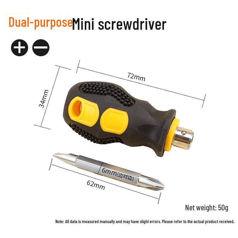 Phillips & Flathead Dual-Use Retractable Ratchet Screwdriver Set with Torx and Double-Headed Design