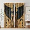 2pcs, Curtains&Window Treatment 2D print with the goddess Isis_ pharaohs and hieroglyphics Polyester (without rod) Festive Use