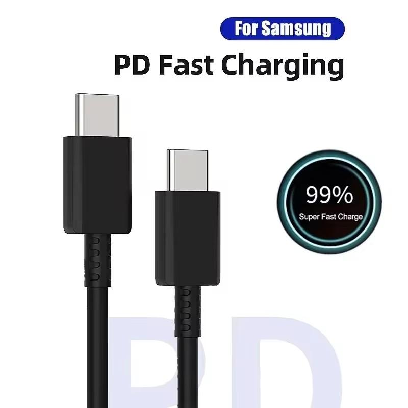 5A 45W PD USB-C Schnellladekabel Typ-C für Samsung S21 FE, S22 Plus, S23, S24 Ultra, Note 20, A14, A15, A33, A34, A53, A54, A55