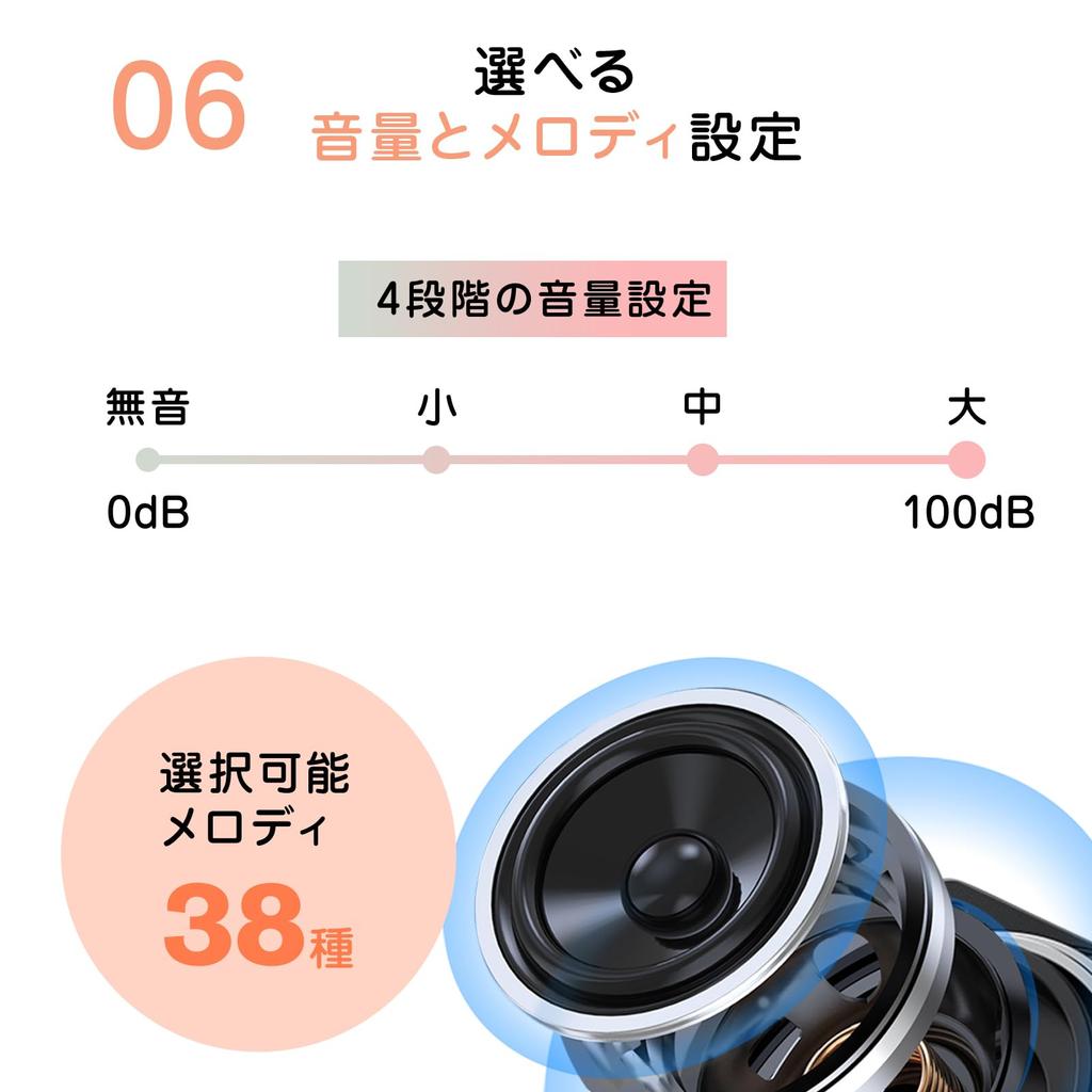 Umimile Wireless Automatic Power No Batteries Waterproof and No Installation 38 4 Volume 100dB Light Memory Suitable for Nursing 150M Can Be Heard and