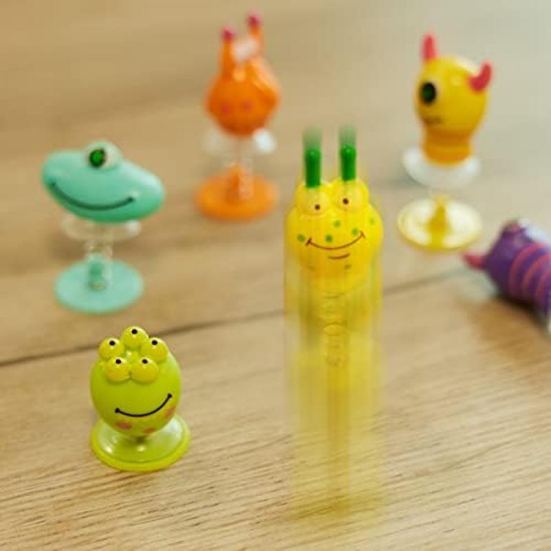 36 Jumping Monster Spring Toys Set - Kids Birthday Party Favors, Bouncing Alien Toys for Boys & Girls, Fun Children's Gifts