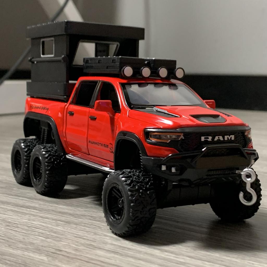 1:32 Dodge Tyrannosaurus RAM TRX Off Road SUV Pickup Truck Alloy Metal Diecast Model Car Home Trendy Ornaments Decorations Gifts