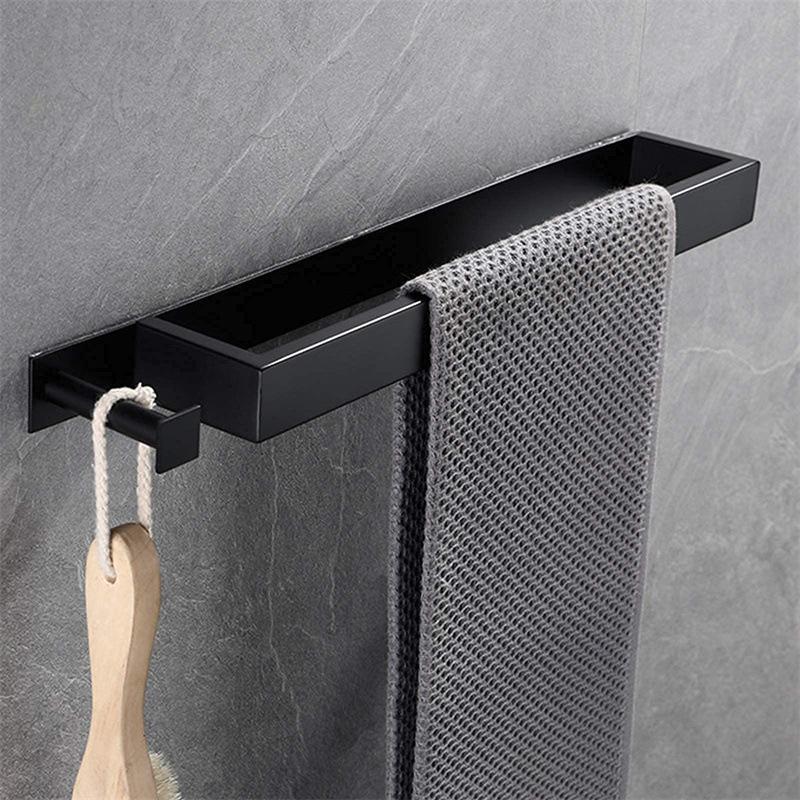 Stainless Steel Towel Rack No Drilling No Nails For Bathroom Toilet Single Rod Bathroom Hardware Towel Hanger Towel Bar