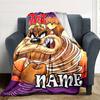 Customizable Taz2 Throw Blanket – Personalized Name, All-Season Cozy Snug Blanket, Machine Washable, Personalized Blanket