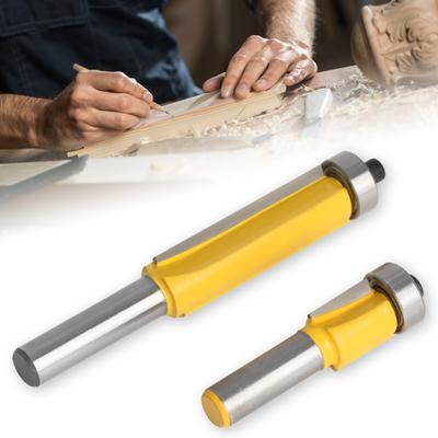 Bündigfräser mit Lager Verhindert Ausrisse Runder Schaft 8mm Schablonenführung Holzbearbeitungsfräserwerkzeug für Trimmer