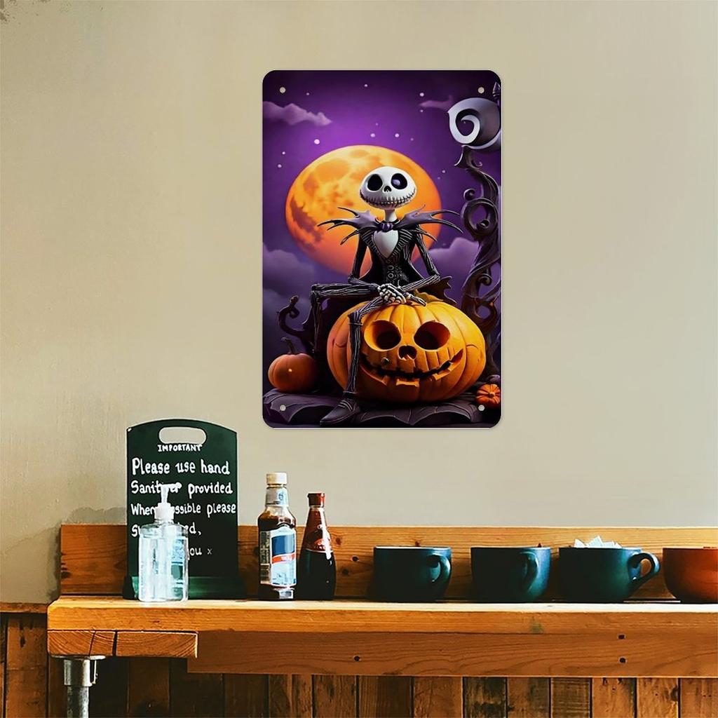 Miniso The Nightmare Before Metal Signs Wall Decor Tin Signs Captain Metal Poster Decor for Bar Pub Club Wall Decoration