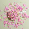 500g Pink Flower Leaf Polymer Clay Slices Sprinkles Colorful Butterfly Glitters  for Craft Slime Filling Nails Art Accessories