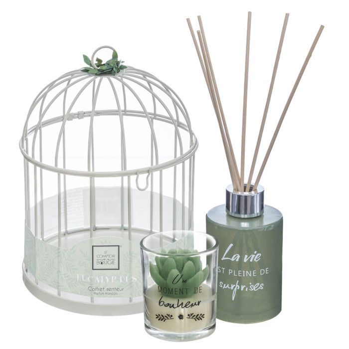 Coffret cage avec diffuseur et bougie "Instants volés" Atmosphera