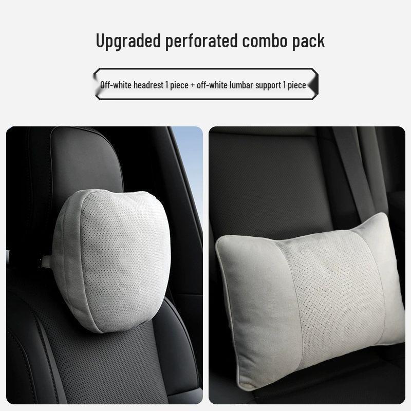 Nick Car Headrest Lumbar & Neck Support Pillow for Maybach S-Class, Mercedes, Tesla & AITO