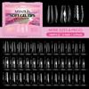 240pcs 12 Sizes Press on Nails Shell/Almond Shape Gel Nail Tips  Woman DIY Nail Art