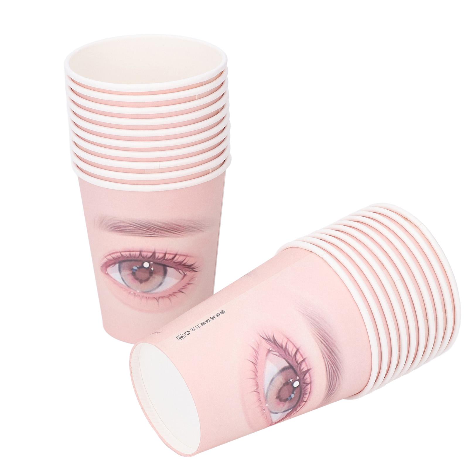 

20 шт. Учебные бумажные стаканчики для наращивания ресниц, одноразовые утолщенные тренировочные стаканчики для наращивания ресниц