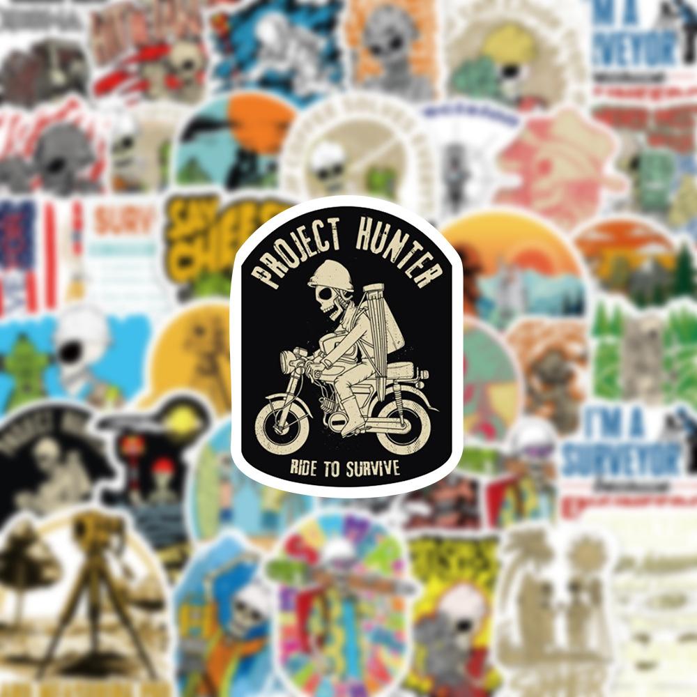 1060Pcs Cartoon Surveyor Stickers Personalized Cool Creative Decorative Skateboard Bike Water Cup Motorcycle Diy Stickers