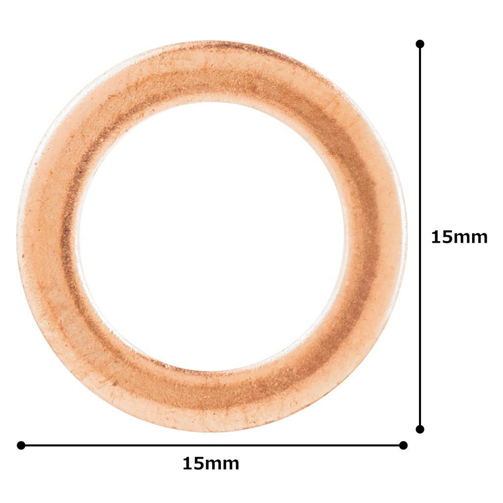 Kijima 105-142 Motorcycle Parts Copper Washers, 4 Pieces