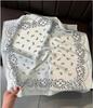 Women's French Retro Silk Cashew Scarf: Versatile Square Ribbon Headscarf