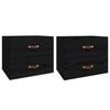 820985 vidaXL Tables de chevet murales 2 pcs Noir 50x36x40 cm